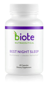 Biote envase frontal Best Night Sleep mostrando tamaño y diseño