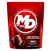 Biotest Metabolic Drive frente del envase mostrando diseño y sabor Chocolate, fácil identificación