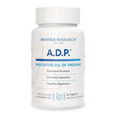 Biotics Research frasco A.D.P. frente mostrando diseño y cantidad