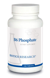 BIOTICS RESEARCH empaque frontal del B6 Phosphate que destaca calidad y pureza