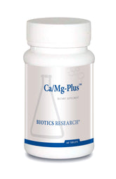 BIOTICS RESEARCH CaMg-Plus vista frontal del envase mostrando presentación y beneficios