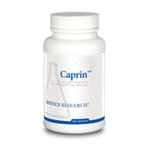 BIOTICS RESEARCH frasco Caprin frontal mostrando diseño y beneficio equilibrio intestinal