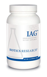 BIOTICS RESEARCH envase frontal mostrando marca y forma en polvo, confianza de calidad