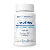 BIOTICS RESEARCH frasco SleepTides frontal mostrando envase y beneficios