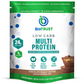 BioTrust envase frontal Chocolate Peanut Butter muestra marca y beneficio proteico