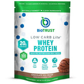 BioTrust envase frontal Chocolate Ice Cream, proteínas bajas en carbohidratos