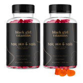 Black Girl Vitamins - vista frontal del empaque mostrando la marca y beneficios