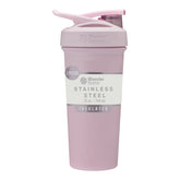 BlenderBottle Strada vista frontal rosa rayas, diseño elegante y portátil