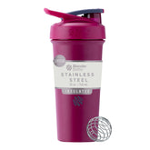 BlenderBottle Strada Sleek vista frontal en Raspberry, diseño ergonómico y elegante