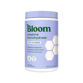 Bloom Nutrition frasco frontal mostrando etiqueta clara y beneficios