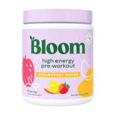 Bloom Nutrition frente del producto con sabor fresa mango, presentación clara y atractiva