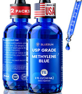 Bluesun frasco frontal 60 mL vidrio cobalto, envase protector