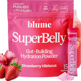 Blume SuperBelly empaque frontal mostrando sticks y beneficio práctico