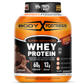 Body Fortress envase frontal chocolate mostrando tamaño y marca, beneficio conveniencia