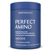 BodyHealth envase frontal PerfectAmino mostrando etiqueta clara y beneficios