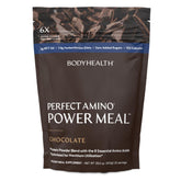 BodyHealth bote frontal del PerfectAmino sabor Dark Chocolate mostrando presentación y beneficio práctico