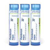 Boiron Chelidonium 30C frente del paquete mostrando contenido y marca