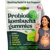 BoochBod empaque frontal mostrando beneficios para el intestino