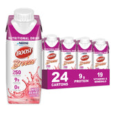 BOOST Breeze frente de caja mostrando pack de 24 y ventaja de calorías