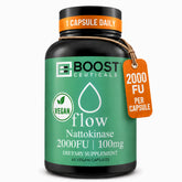 BoostCeuticals frasco delantero Nattokinase mostrando diseño y facilidad de uso