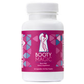 Booty Magic frasco frontal mostrando etiqueta clara y beneficios visibles