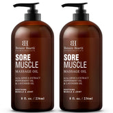 Botanic Hearth frasco frontal del pack Soremuscle mostrando diseño y tamaño