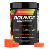 Bounce Pro envase frontal mostrando las gomitas y conveniencia