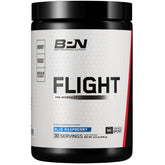 BARE PERFORMANCE NUTRITION envase frontal de BPN Flight mostrando sabor y beneficios