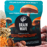 BRAIN WAVE envase frontal con gomitas, muestra conveniente y vegana