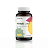 Brightcore Kimchi One frasco delantero mostrando 90 cápsulas y beneficios de conveniencia
