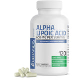 Bronson Alpha Lipoic Acid frente del envase mostrando dosis y beneficio antioxidante