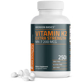 Bronson frasco frontal de Vitamin K2 MK-7 200mcg muestra envase y cantidad