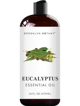 Brooklyn Botany botella frontal de aceite de eucalipto, gran volumen y ahorro