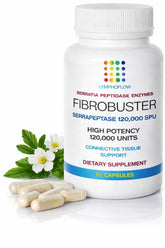 Bruizex FibroBuster frasco frontal mostrando presentación y beneficio postoperatorio