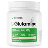 Bucked Up envase frontal de L-Glutamine 500g muestra contenido y claridad
