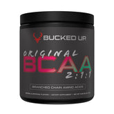 Bucked Up envase frontal mostrando 30 servicios y sabor Strawberry Mojito, práctico