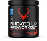 Bucked Up empaque frontal Red Raz con diseño llamativo y sabor intenso
