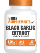 BulkSupplements frasco frontal de ajo negro extracto, apto para rutina diaria