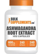 BulkSupplements vista frontal del envase que muestra etiqueta y dosis claramente