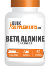 BulkSupplements frasco frontal mostrando etiqueta y cantidad, fácil identificación