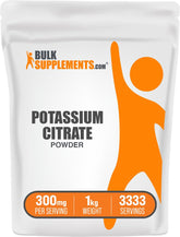BulkSupplements envase frontal de citrato de potasio muestra presentación clara