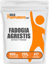BulkSupplements envase frontal Fadogia Agrestis, presentación clara y confianza