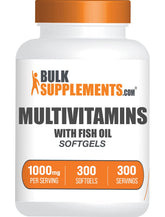 BulkSupplements envase frontal mostrando 300 softgels y conveniencia diaria