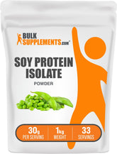BulkSupplements frasco frontal del producto mostrando diseño y tamaño