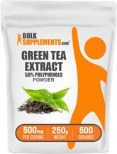 BulkSupplements envase frontal del extracto de té verde, presentación clara y profesional