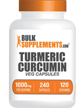 BulkSupplements envase frontal de Turmeric Extract 240 cápsulas, conveniencia diaria