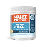 Bulletproof frasco frontal Vanilla Bean mostrando etiqueta clara y beneficios