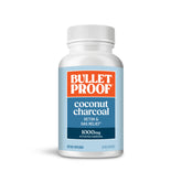 Bulletproof frasco frontal mostrando 90 cápsulas y ventaja de uso portátil