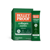 Bulletproof sobre frontal mostrando empaque y conveniencia