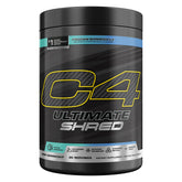 C4 Cellucor frasco frontal mostrando diseño y sabor Frozen Bombsicle, claridad del producto